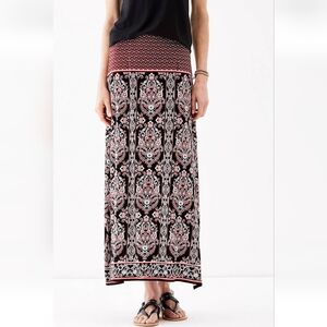 J.Jill Floral Patterned Skirt -‎ Black and Pink
